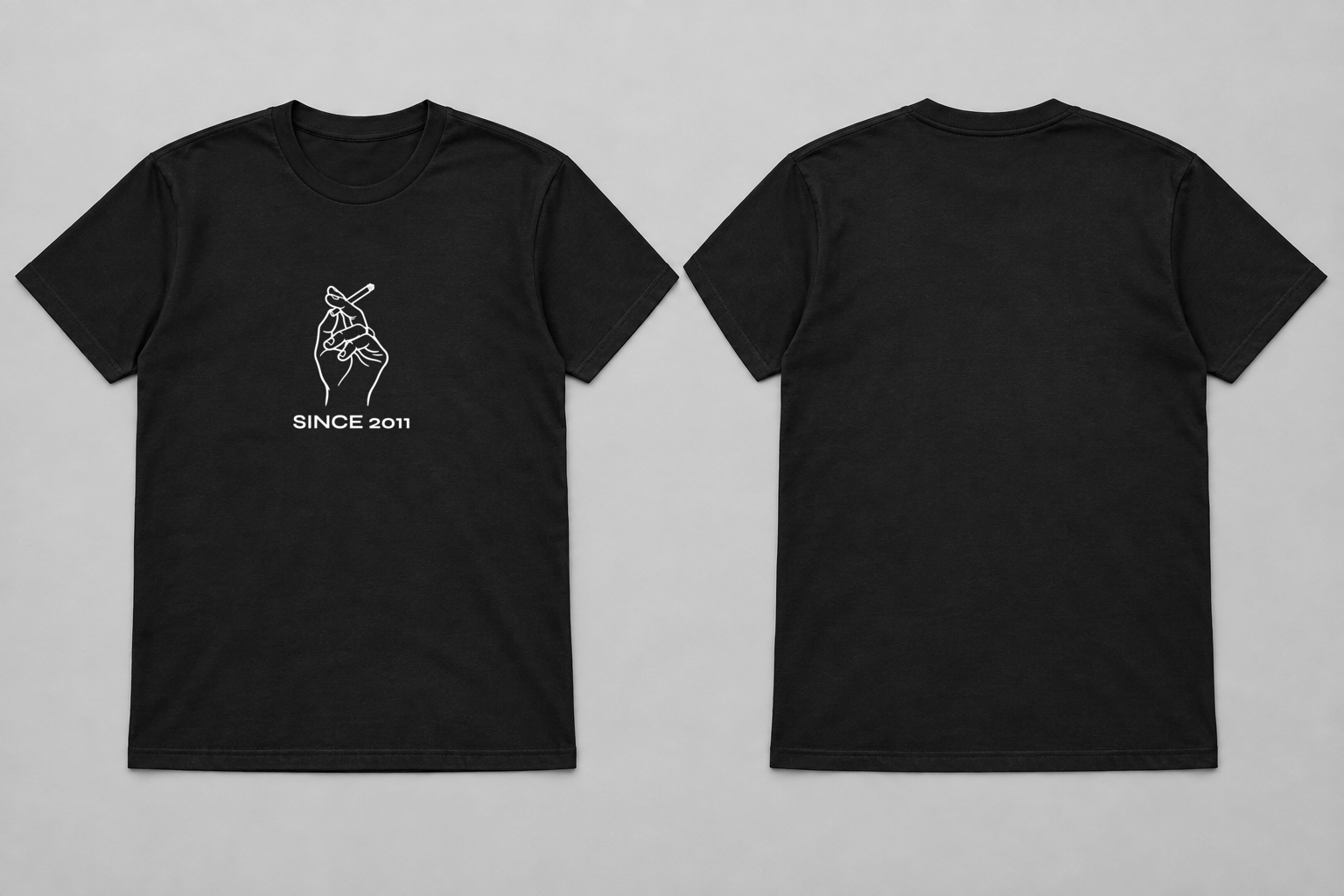 Black logo T-shirt with the hand emblem and SINCE 2011 lettering